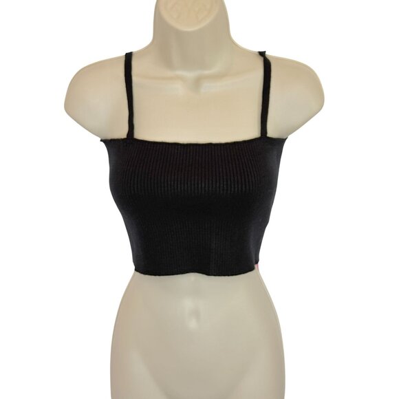4th & Reckless Scorpios Black Strappy Back Crop Top w/ Wrap Tie Detail NWT - Siz - Picture 3 of 9